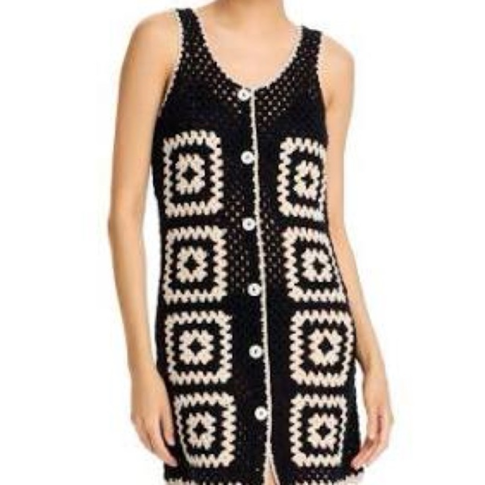 BLANK NYC CROCHET DRESS SMALL NWT